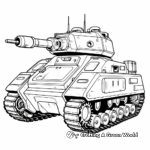 Detailed Panzer tank Coloring Pages for Adults 4