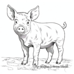 Detailed Piglet Coloring Pages for Adults 4