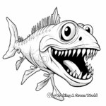 Detailed Piranha Anatomy Coloring Pages 3
