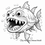Detailed Piranha Anatomy Coloring Pages 4