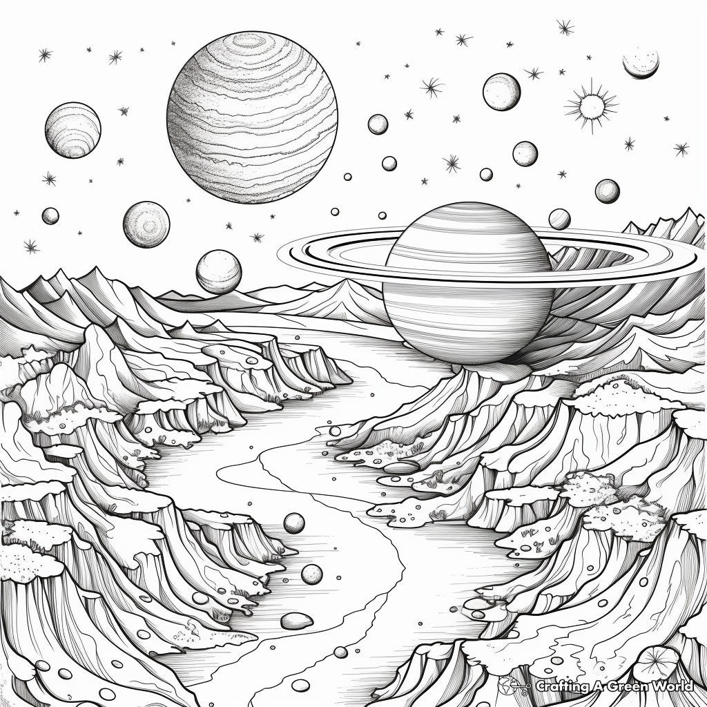 Detailed Planet Coloring Pages 2