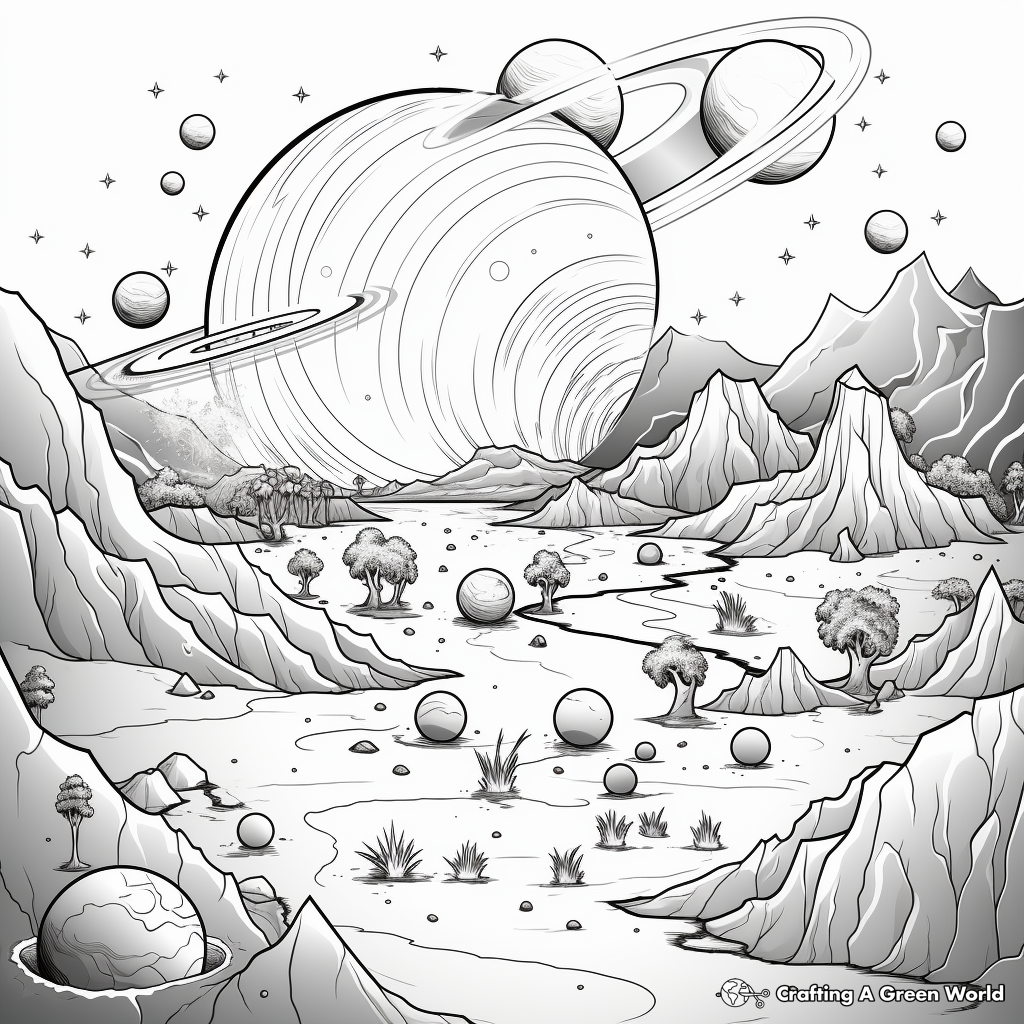 Detailed Planet Coloring Pages 3