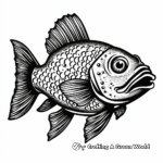 Detailed Pollock - The Cod’s Cousin Coloring Pages 1