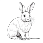 Detailed Rabbit Coloring Pages for Adults 1