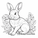Detailed Rabbit Coloring Pages for Adults 4