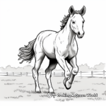 Detailed Racing Foal Coloring Pages for Horse Racing Fans 2