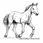 Detailed Racing Foal Coloring Pages for Horse Racing Fans 3