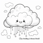 Detailed Rain Cloud Coloring Pages for Adults 1