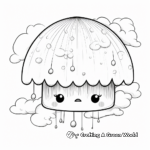 Detailed Rain Cloud Coloring Pages for Adults 2