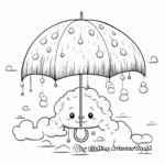 Detailed Rain Cloud Coloring Pages for Adults 3