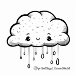 Detailed Rain Cloud Coloring Pages for Adults 4