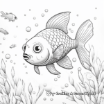Detailed Rainbow Fish and Plants Coloring Pages 2