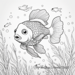 Detailed Rainbow Fish and Plants Coloring Pages 3