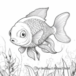 Detailed Rainbow Fish and Plants Coloring Pages 4