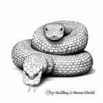 Detailed Rattlesnake Coloring Pages for Adults 1