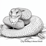 Detailed Rattlesnake Coloring Pages for Adults 3
