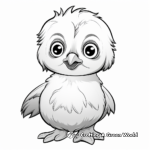 Detailed Realistic Baby Penguin Coloring Pages 1