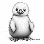 Detailed Realistic Baby Penguin Coloring Pages 3