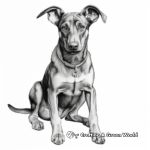 Detailed Realistic Doberman Coloring Pages for Adults 1