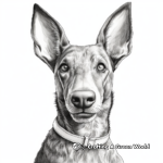 Detailed Realistic Doberman Coloring Pages for Adults 3