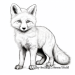 Detailed Realistic Fox Coloring Pages 2