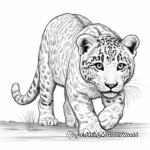 Detailed Realistic Snow Leopard Coloring Pages for Adults 4
