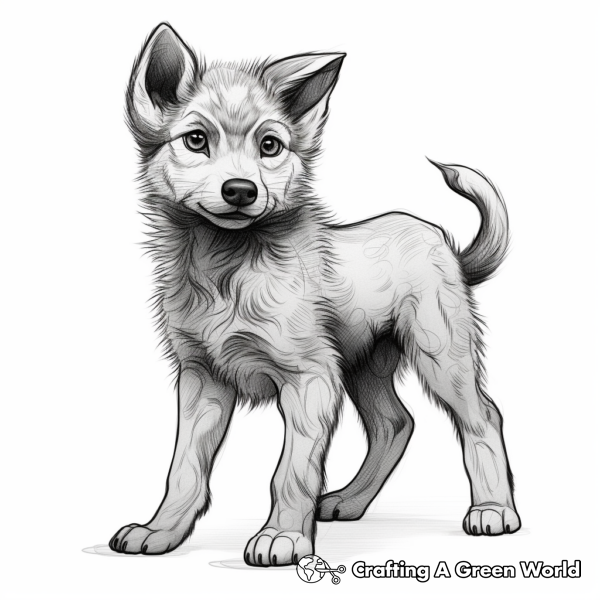 Wolf Pup Coloring Pages - Free &amp; Printable!