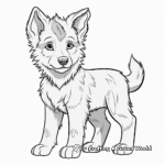 Detailed Realistic Wolf Pup Coloring Pages 3