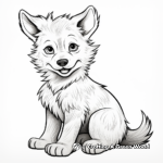 Detailed Realistic Wolf Pup Coloring Pages 4