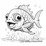Detailed Red-Bellied Piranha Coloring Pages for Adults 2