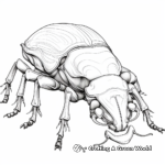 Detailed Rhinoceros Beetle Coloring Pages for Adults 3