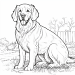 Detailed Saint Bernard Dog Coloring Pages 2