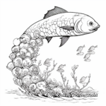 Detailed Salmon Life Cycle Coloring Pages 3