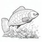 Detailed Salmon Life Cycle Coloring Pages 4