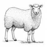Detailed Scottish Blackface Sheep Coloring Pages 2