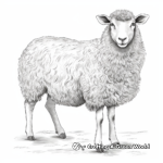 Detailed Scottish Blackface Sheep Coloring Pages 3