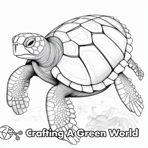 Realistic Sea Turtle Coloring Pages - Free &amp; Printable!