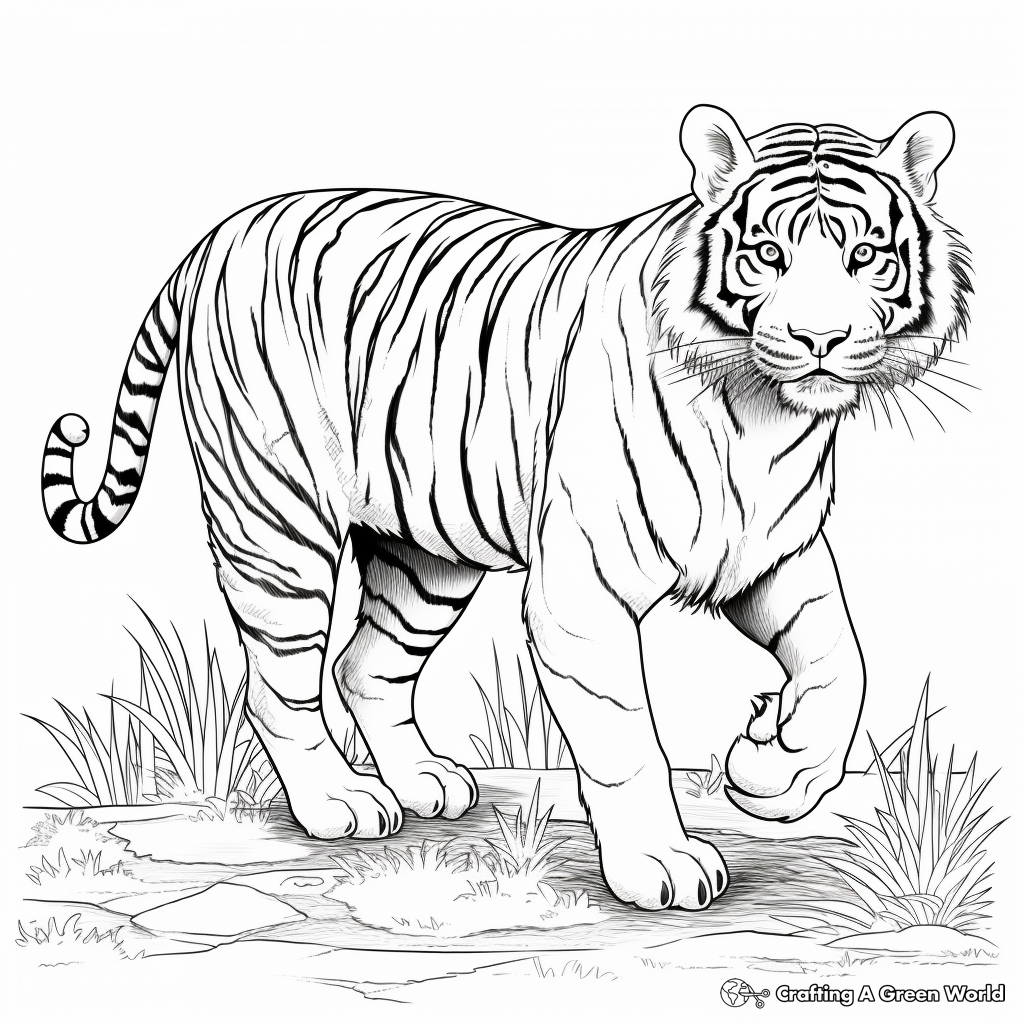 Siberian Tiger Coloring Pages - Free & Printable!