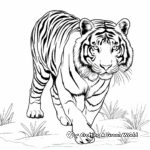 Detailed Siberian Tiger Prowl Coloring Pages 3