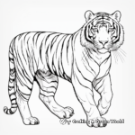 Detailed Siberian Tiger Prowl Coloring Pages 4