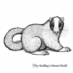 Detailed Skunk Coloring Pages for Adults 2
