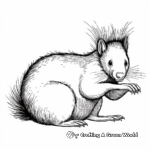 Detailed Skunk Coloring Pages for Adults 3