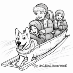 Detailed Sled Dog Team Coloring Sheets 2