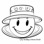 Detailed Smiley Face with Hat Coloring Pages for Adults 2