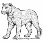 Detailed Snow Leopard Anatomy Coloring Pages 2