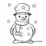 Detailed Snowman Coloring Pages for Adults 1