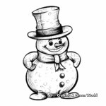 Detailed Snowman Coloring Pages for Adults 3