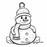 Detailed Snowman Coloring Pages for Adults 4