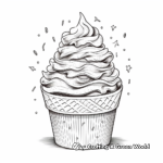 Detailed Soft Serve Ice Cream Coloring Pages for Adults 3