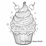 Detailed Soft Serve Ice Cream Coloring Pages for Adults 4